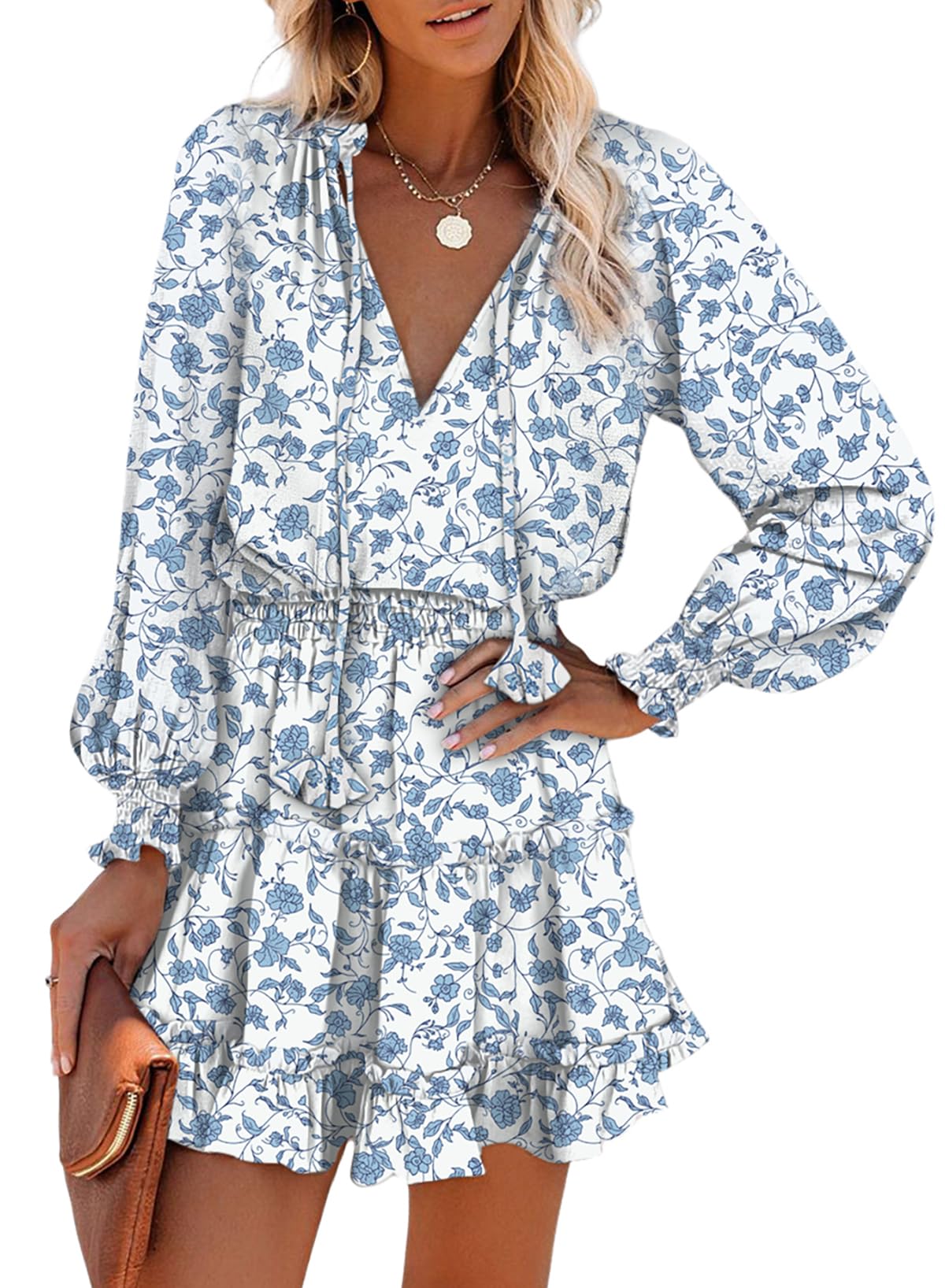 Dokotoo Chiffon Drawstring Dress