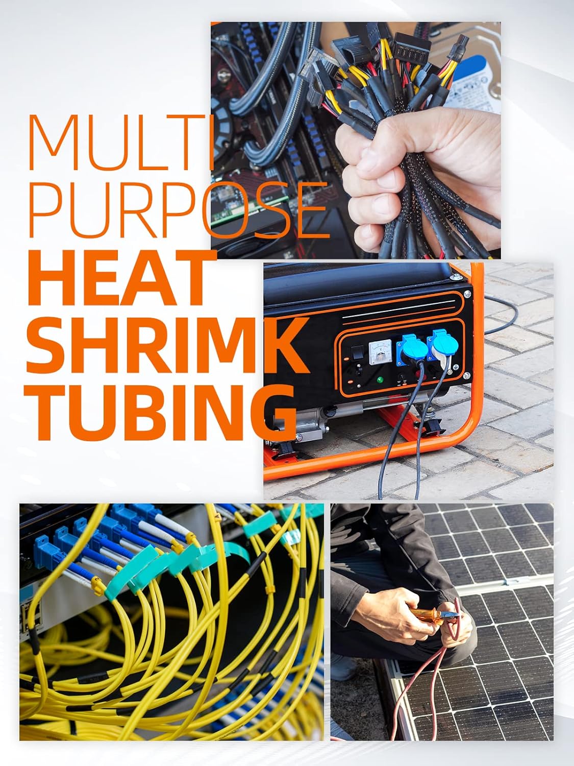 900pcs Heat Shrink Tubing Black,Eventronic Heat Shrink Tube Wire Shrink Wrap Ratio 2:1, Safe and Easy, Eco-Friendly Material,Electric Insulation Heat Shrink Tube Kit with Box: Industrial & Scientific