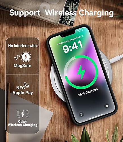 Miniatura 8 de AOTESIER Funda compatible con iPhone 14 Plus, silicona líquida mejorada, forro de microfibra suave antiarañazos, funda protectora de cuerpo completo