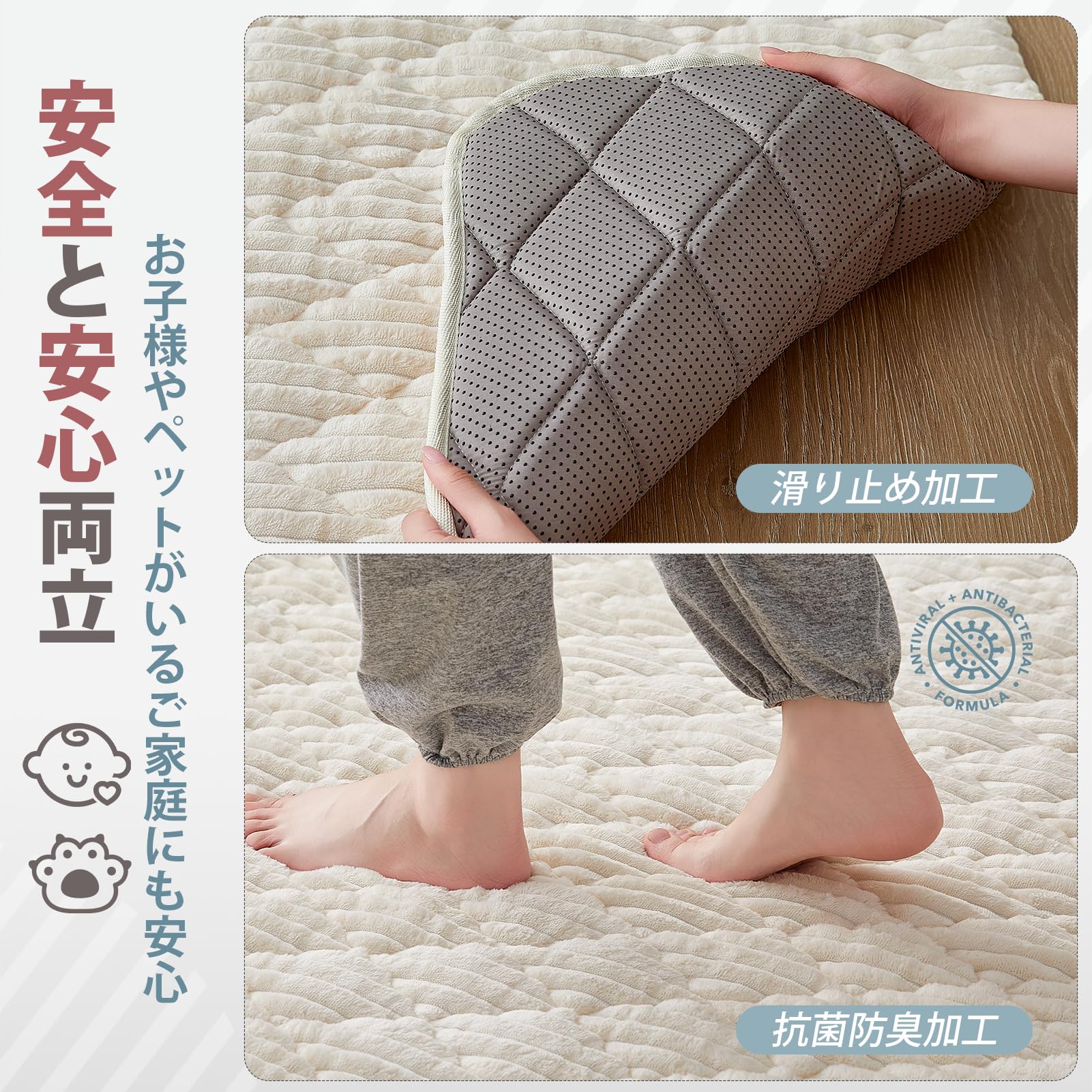 Amazon | VK Ingeroom カーペット ラグ 極厚25mm ラグマット 2畳