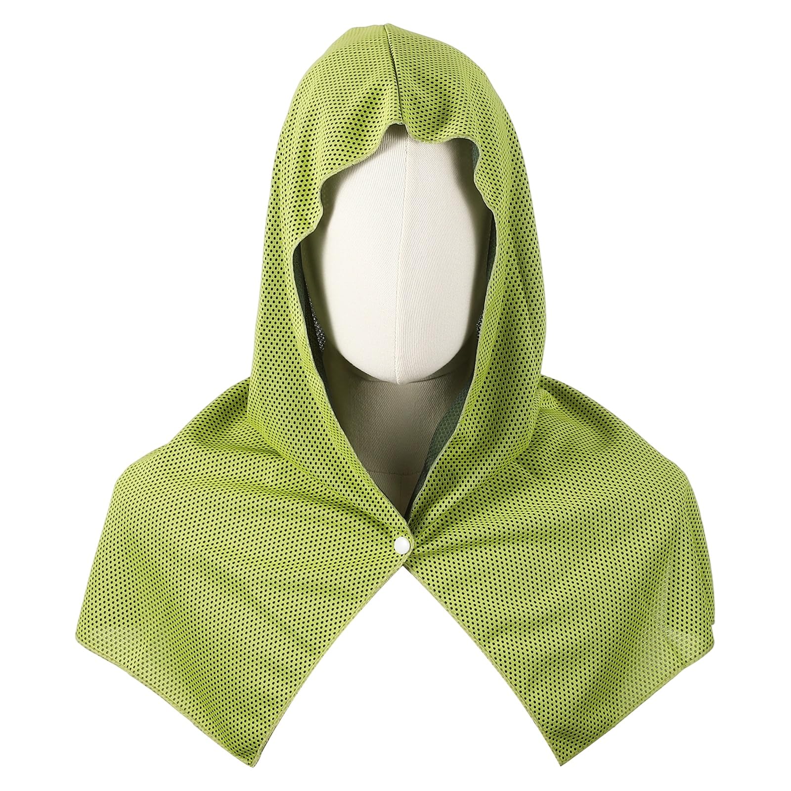 YELARXI Cooling Hoodie Towel, Cooling Towels for Neck and Face Sun Protection Instant Cool Hoodie 1 Pack & Apple Green-Fitting For(Sport/Camping/Work Out/Hot Weather)