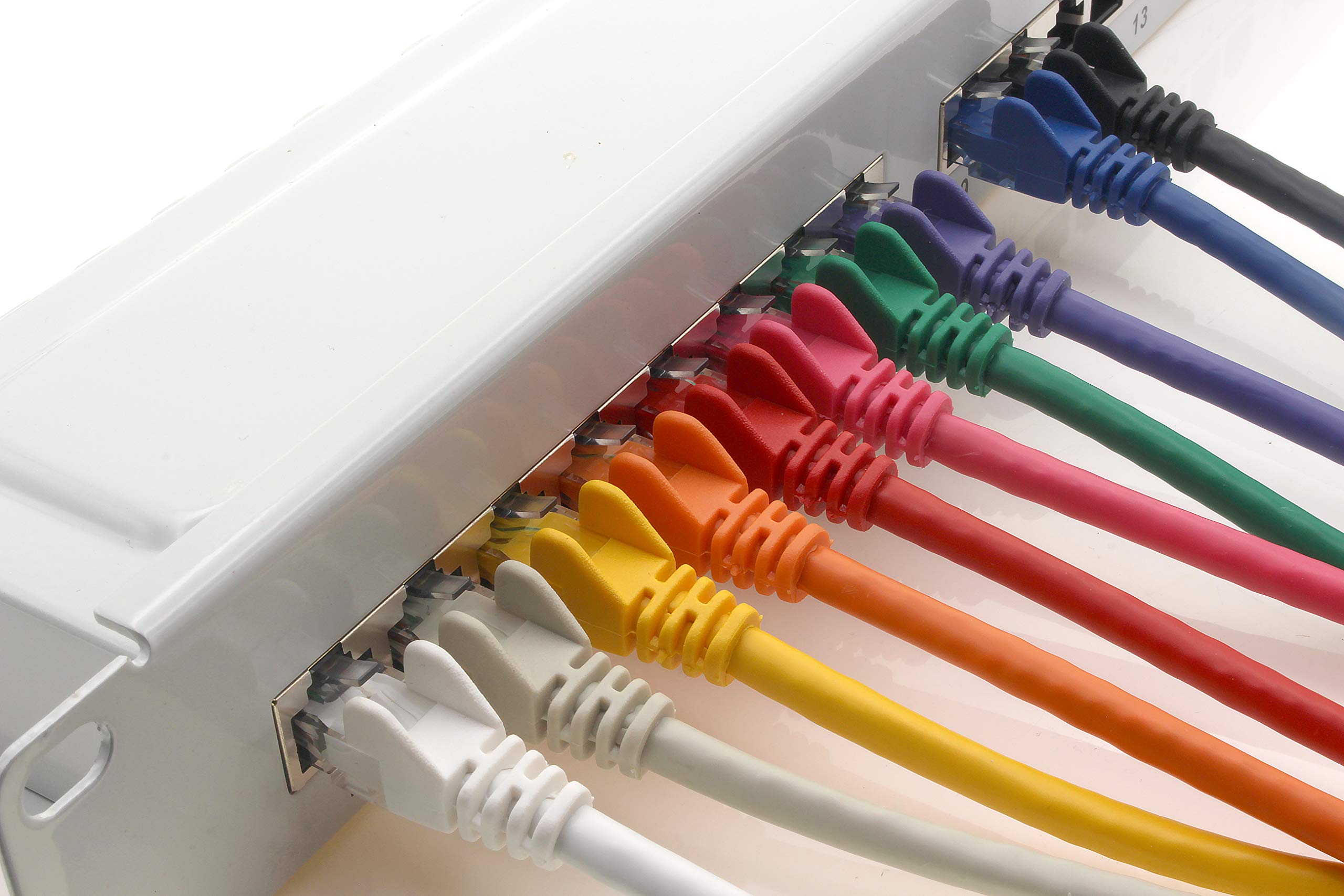 1aTTack.de 367464 Panneau de brassage CAT6 24 ports panneau de distribution blanc LSA+ technologie de connexion distribution réseau - RJ45 - TIA 568 A/B - blanc