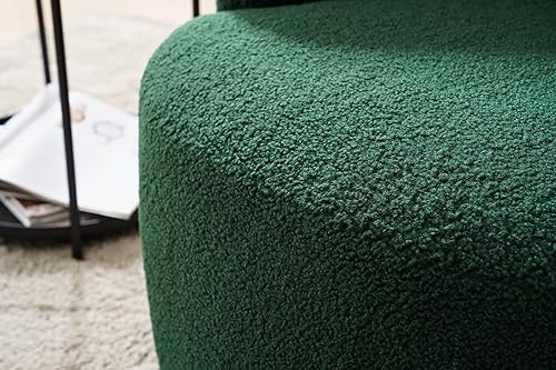 Miniatura 6 de Sillón verde, moderna silla giratoria de barril de 360 grados giratoria tapizada cómoda muebles para el hogar para sala de estar