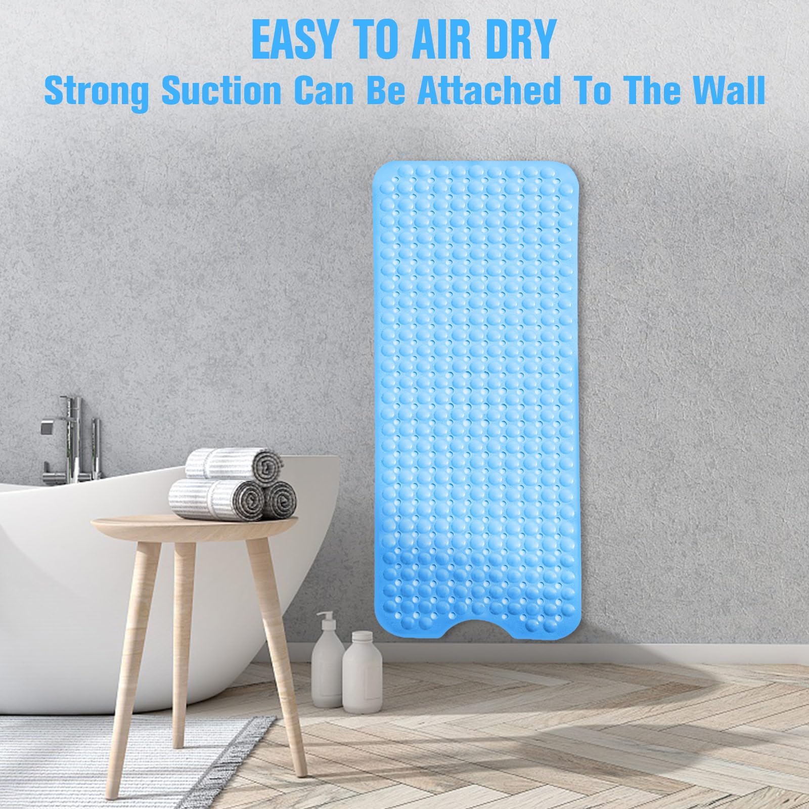 Mata Antypoślizgowa Do Wanny 100x40cm, Mata Antypoślizgowa Do Wanny BPA-Free, Silna Siła Przyssawki Z 301 Przyssawkami, Odporny Na Pleśń I Pranie W Maszynie, Do Podłogi Łazienkowej