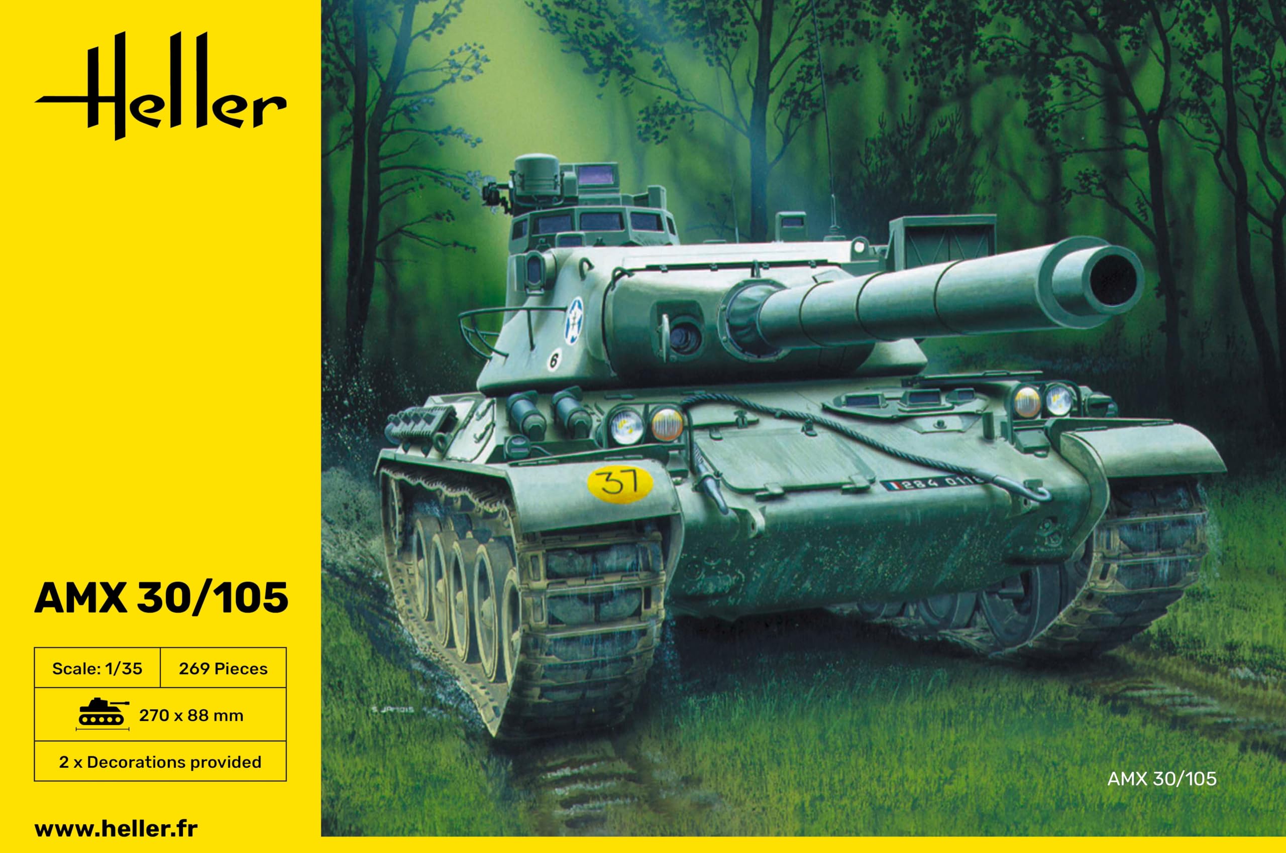 Heller - 81137 - Construction Et Maquettes - Amx 30/105 - Echelle 1/35ème