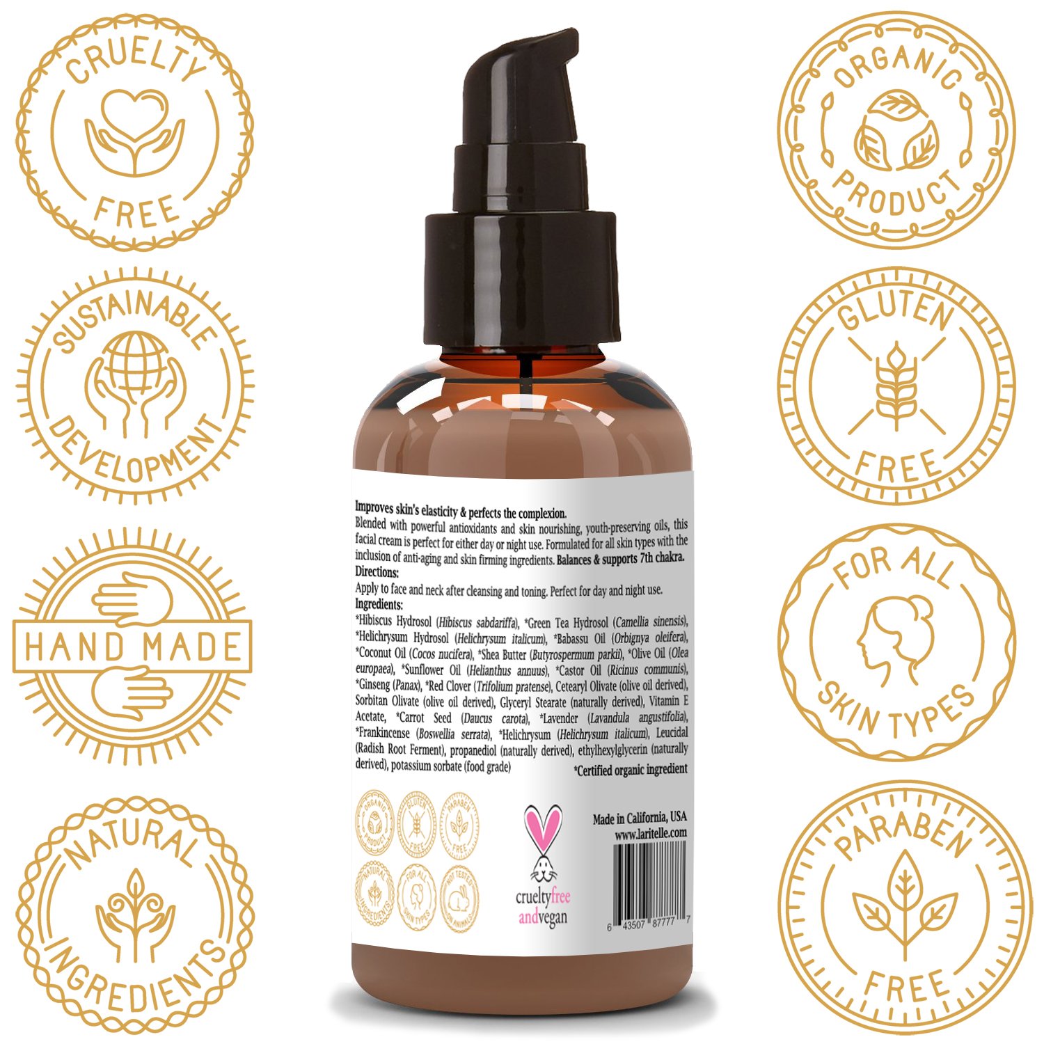 Laritelle 7 Chakras Gift Set | Organic Hair & Skin Care Ritual to Balance, Support & Heal Body, Mind & Spirit