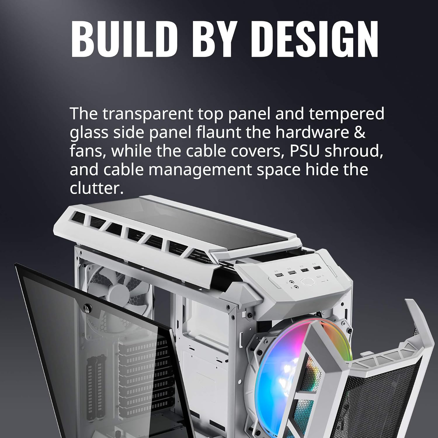 Holiday Deals 🛒 Cooler Master MCM-H500P-WGNN-S00 MasterCase Mesh White ATX Mid-Tower w/ Front Mesh Ventilation, 2x 200mm RGB Fans, Tempered Glass Side Panel And 2x Vertical GPU Card PCI Slots One-Day Sale: Up to 50% Off Cooler Master MCM-H500P-WGNN-S00 MasterCase Mesh White ATX Mid-Tower w/ Front Mesh Ventilation, 2x 200mm RGB Fans, Tempered Glass Side Panel And 2x Vertical GPU Card PCI Slots