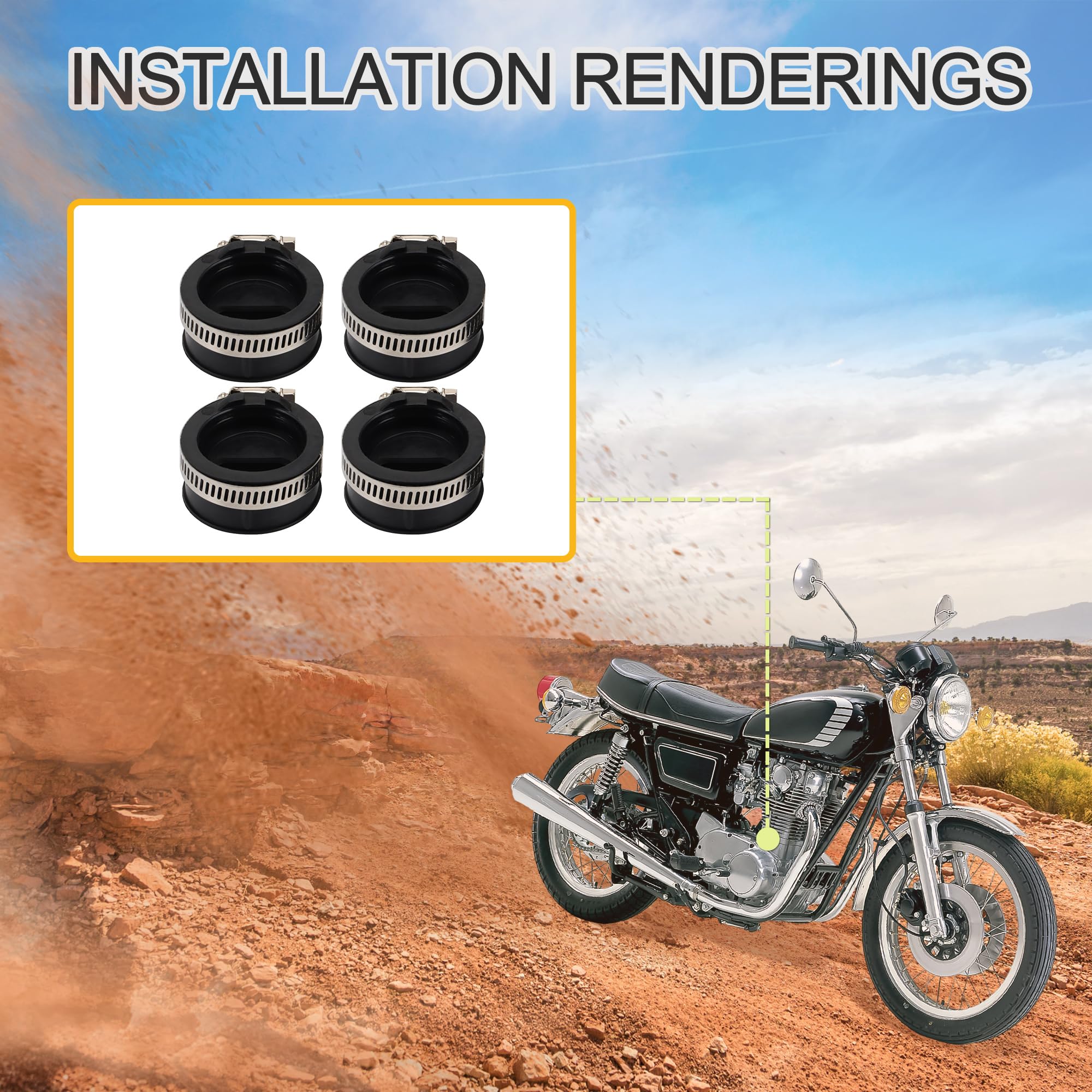 GOOFIT Tubo Collettore Di Aspirazione Sostituzione per XJ400 1992-1993 XJ600S 1992-2002 XJ600N 1994-2002