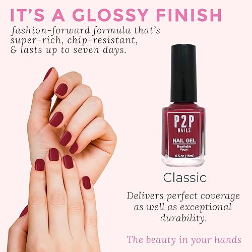 Miniatura 4 de Esmalte de uñas en gel rojo vegano, esmalte de uñas de secado rápido, gel de uñas de textura suave en colores vibrantes, esmalte de gel de larga