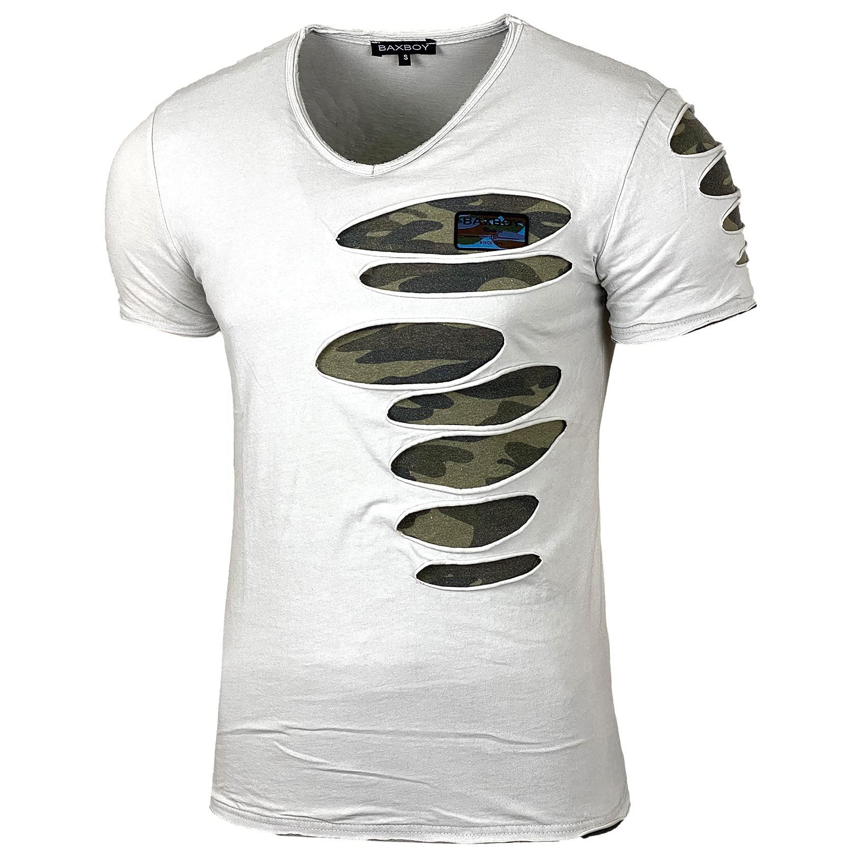 BaxboyRusty Neal 15045 Men's Crew Neck T-Shirt Short Sleeve Shirt Slim Fit Design Fashion - - S