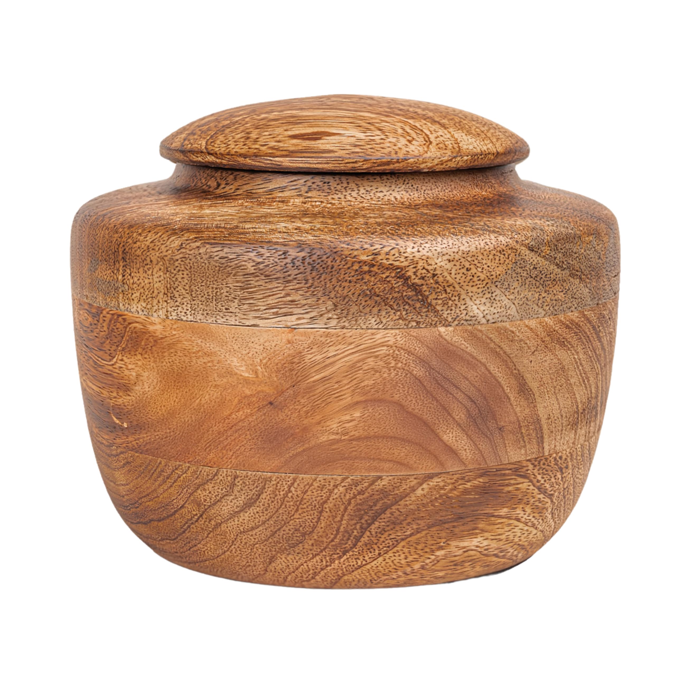 Cremation Urns for Human Ashes Adult Male & Female - Available 6 Sizes - Wooden Burial Medium Urn for Ashes (Medium-65 Lbs or 30 Kg)