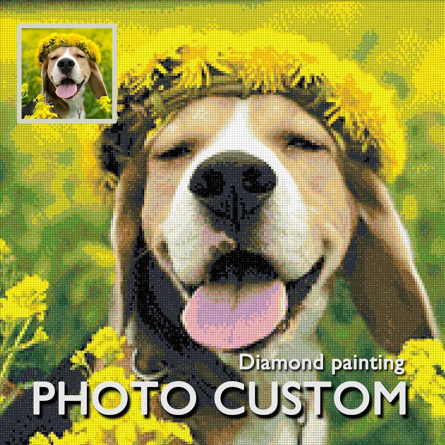 KS Custom Diamond Painting Kit, DIY Custom Diamond Art Kits for Adult,5D Personalized Photo Customized Diamond Painting Craft for Gift Wall Decor (23.6x31.5inch/60x80cm, Round Drill)