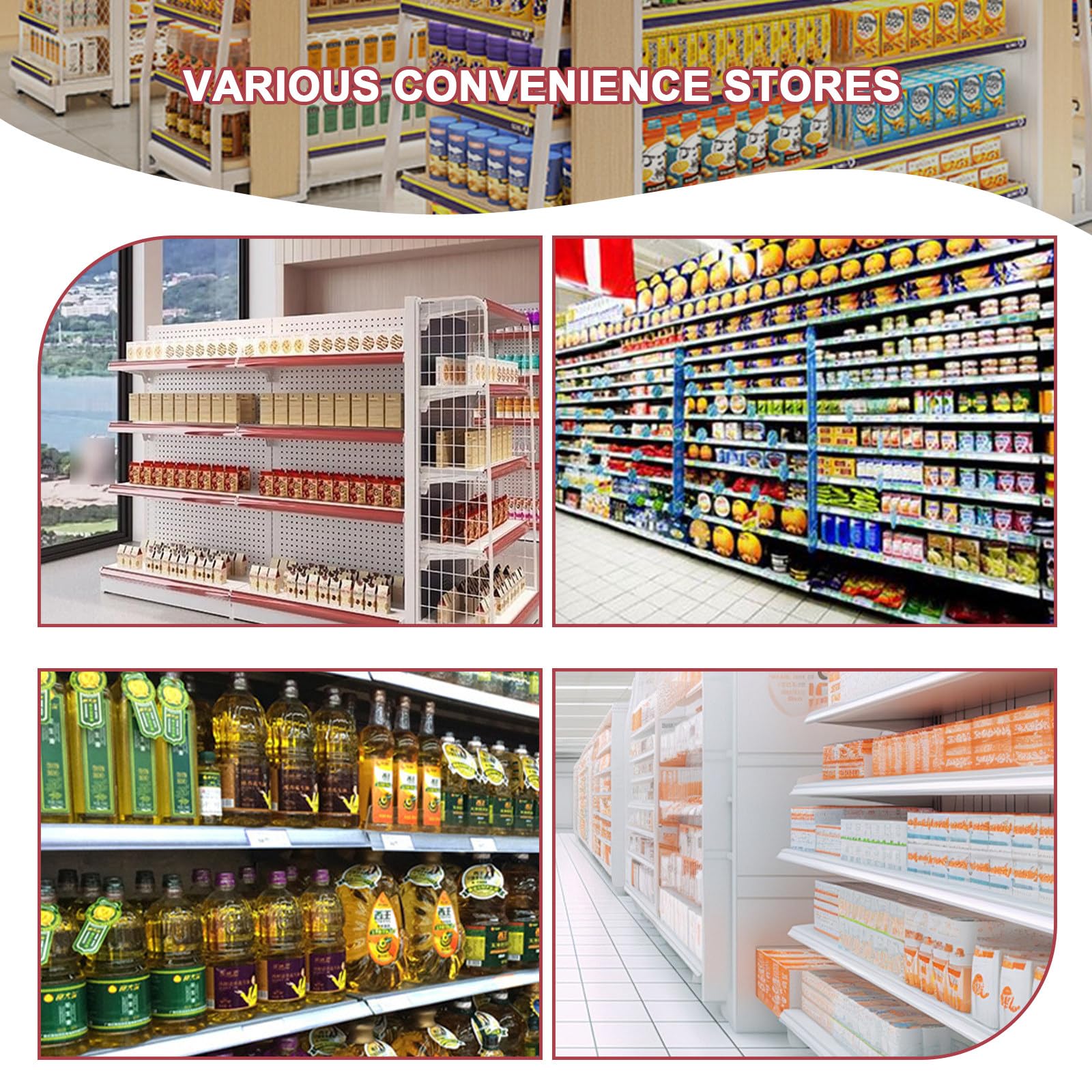 Scaffalatura da Parete per Negozi Gondola con 5 Ripiani su Un Lato, per Negozi di Alimentari, supermercati, scaffali per supermercati Resistenti per esposizioni durevoli 123×43×195cm