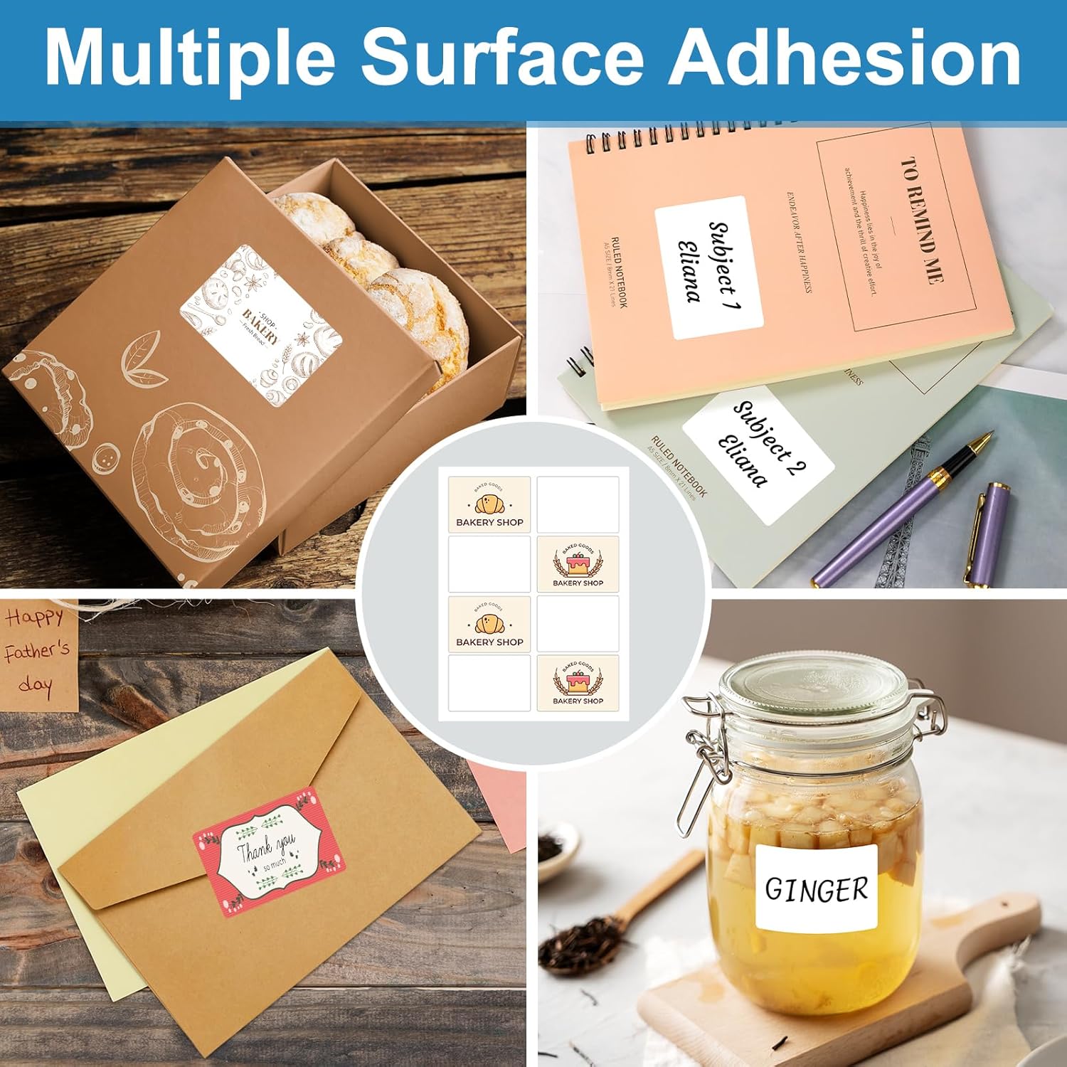 Shipping Address Labels 3 3/8" X 2 1/3" Square White Sticker Labels for Laser & Inkjet Printers,Adhesive Mailing Labels,Label Stickers Adhesive Label(25Sheets,200Labels) - Image 7