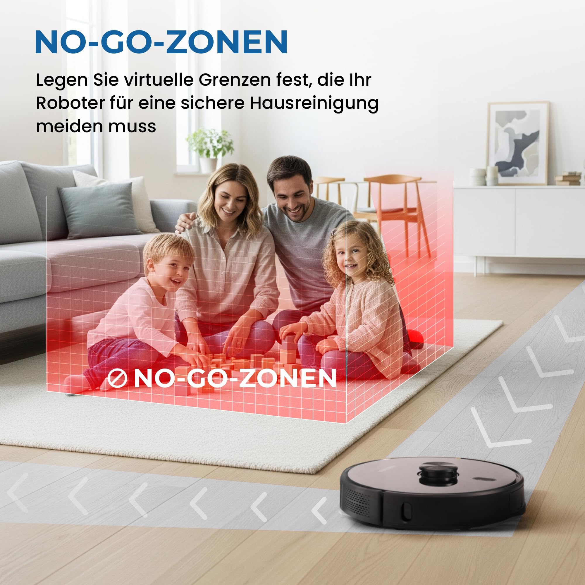 Olsen & Smith Saugroboter mit Wischfunktion & Absaugstation, Selbstladend | 6500 Pa Saugkraft, Lasernavigation, Saug- & Wischroboter, App-Steuerung, Selbstaufladend, Absaugstation, Intelligent