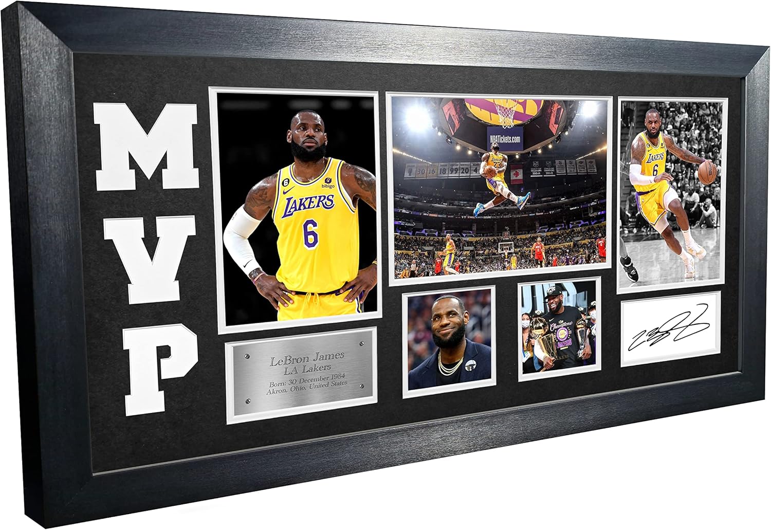 lebron james autographed poster