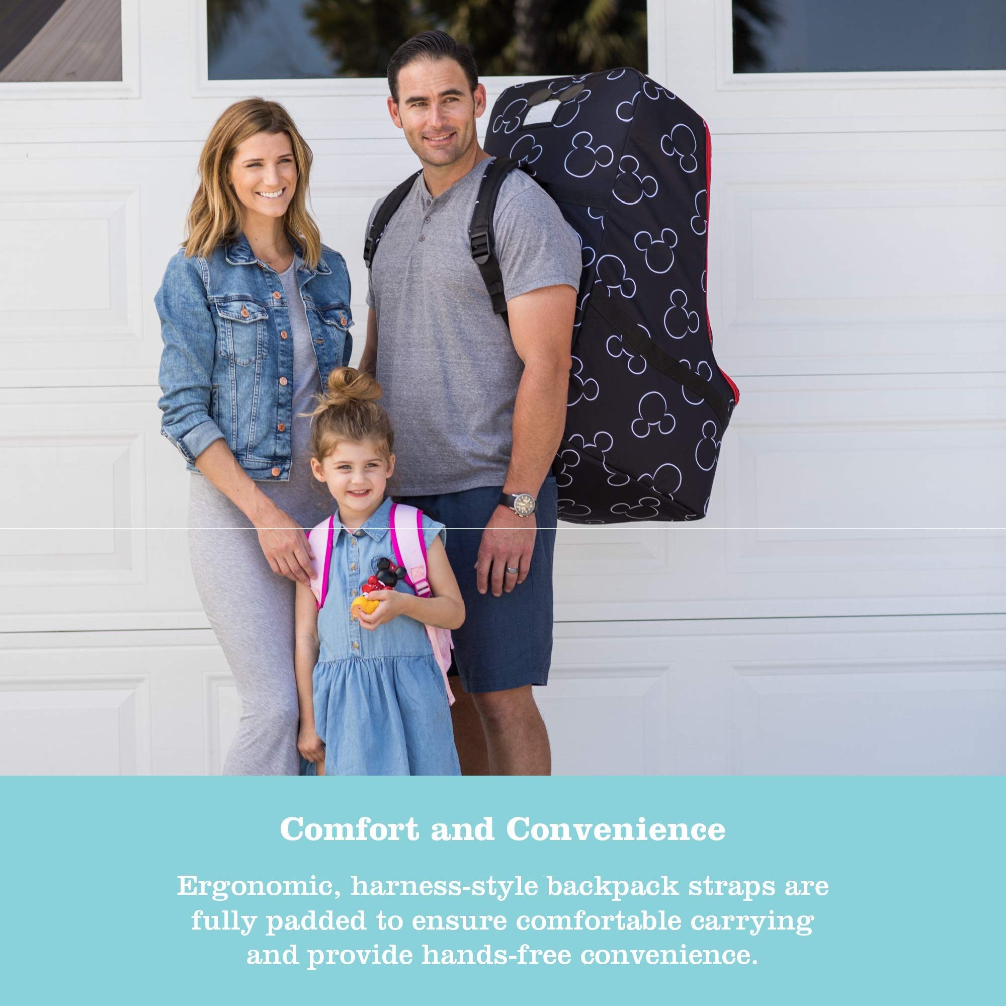 J.L. Childress Padded Backpack Car Seat Travel Bag - Deluxe, Black — Amazon image 28