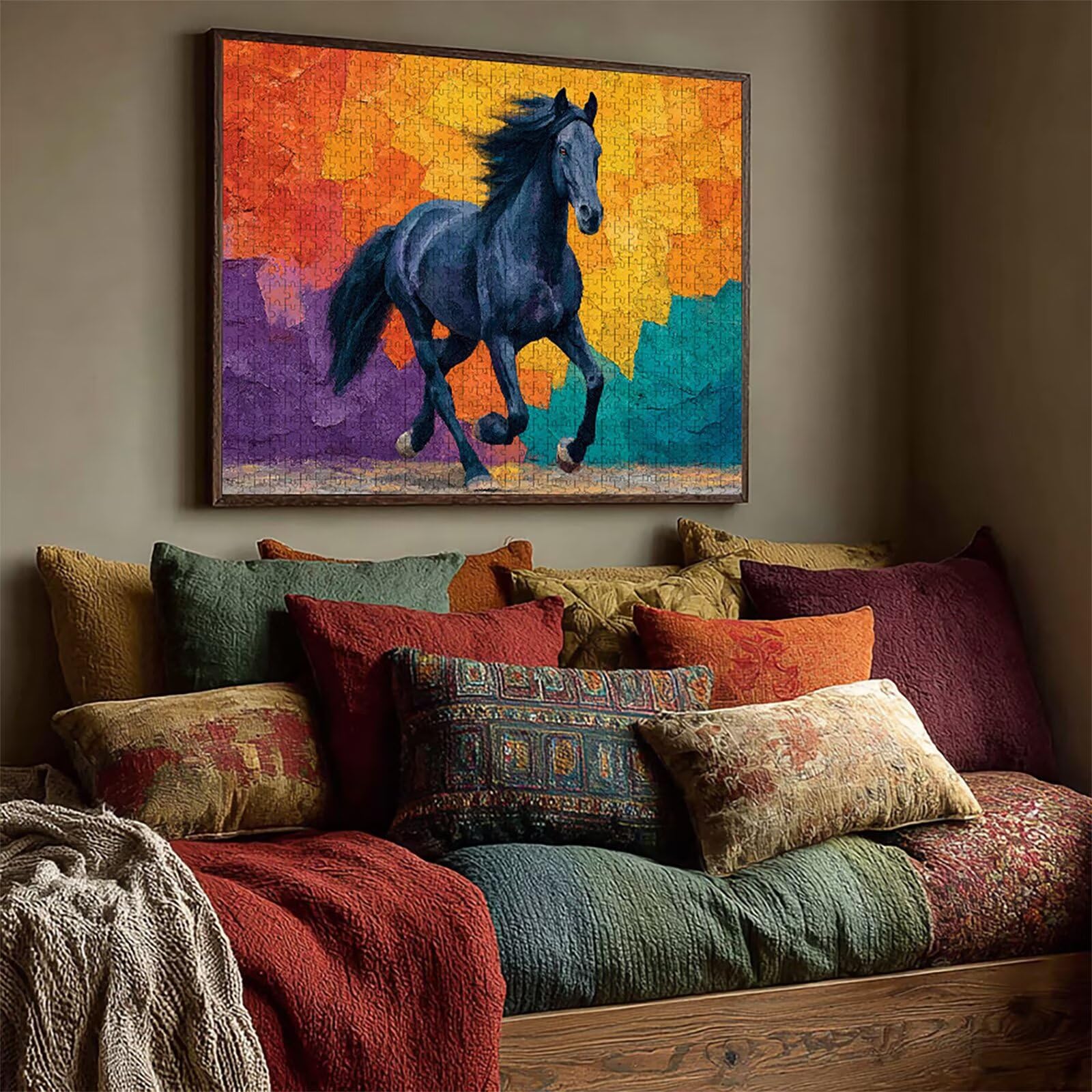Kolor Puzzle 5000 sztuk dla dorosłych, drewniane puzzle z pudełkiem 156x105cm, puzzle dla dorosłych o wysokiej trudności, DIY gra logiczna, kreatywne hobby, letnia dekoracja, (zwierzę) V-8934