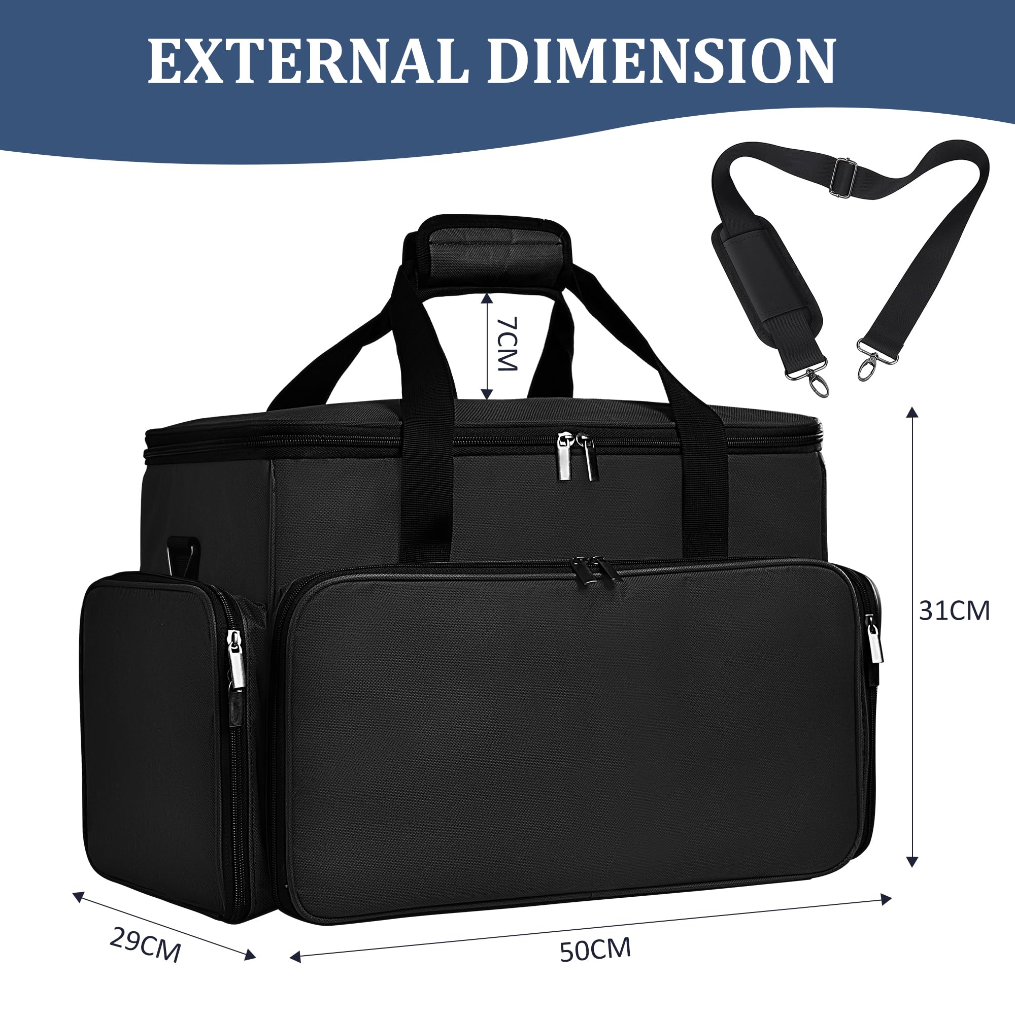 Borsa Per Macchina Da Cucire, Borse Da Trasporto Macchine Da Cucire, Custodia Per Macchina Da Cucire, Copri Macchina Per Cucire Per Accessori Per Cucire, Nero