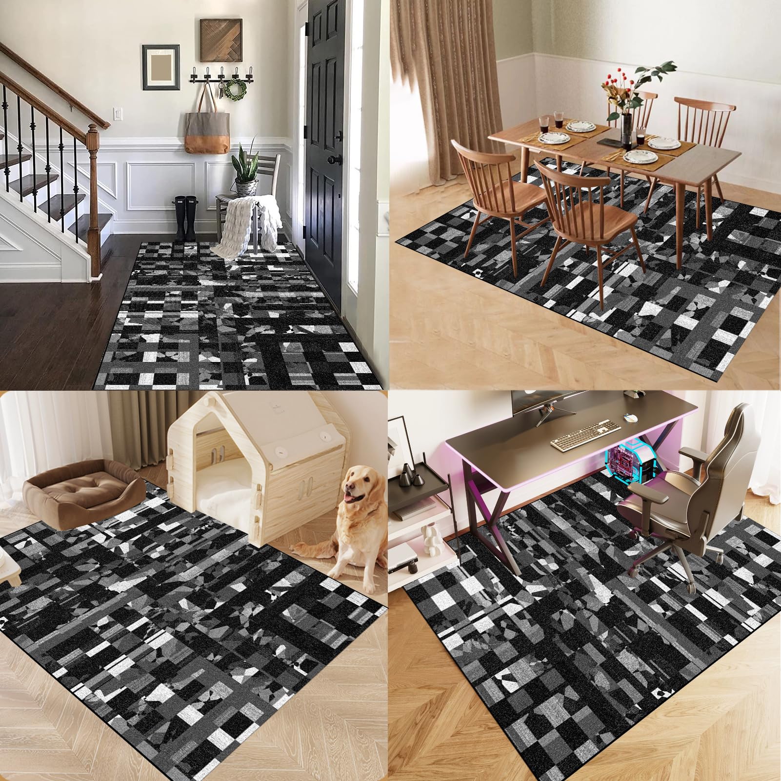 Dywan Krzesło Gamingowe, Ochraniacz Podłogi Wózki Inwalidzkie Biuro, Mata Ochronna Na Podłogi, Antypoślizgowa Mata Do Komputera Gry Na Podłogę 120 x 130 cm
