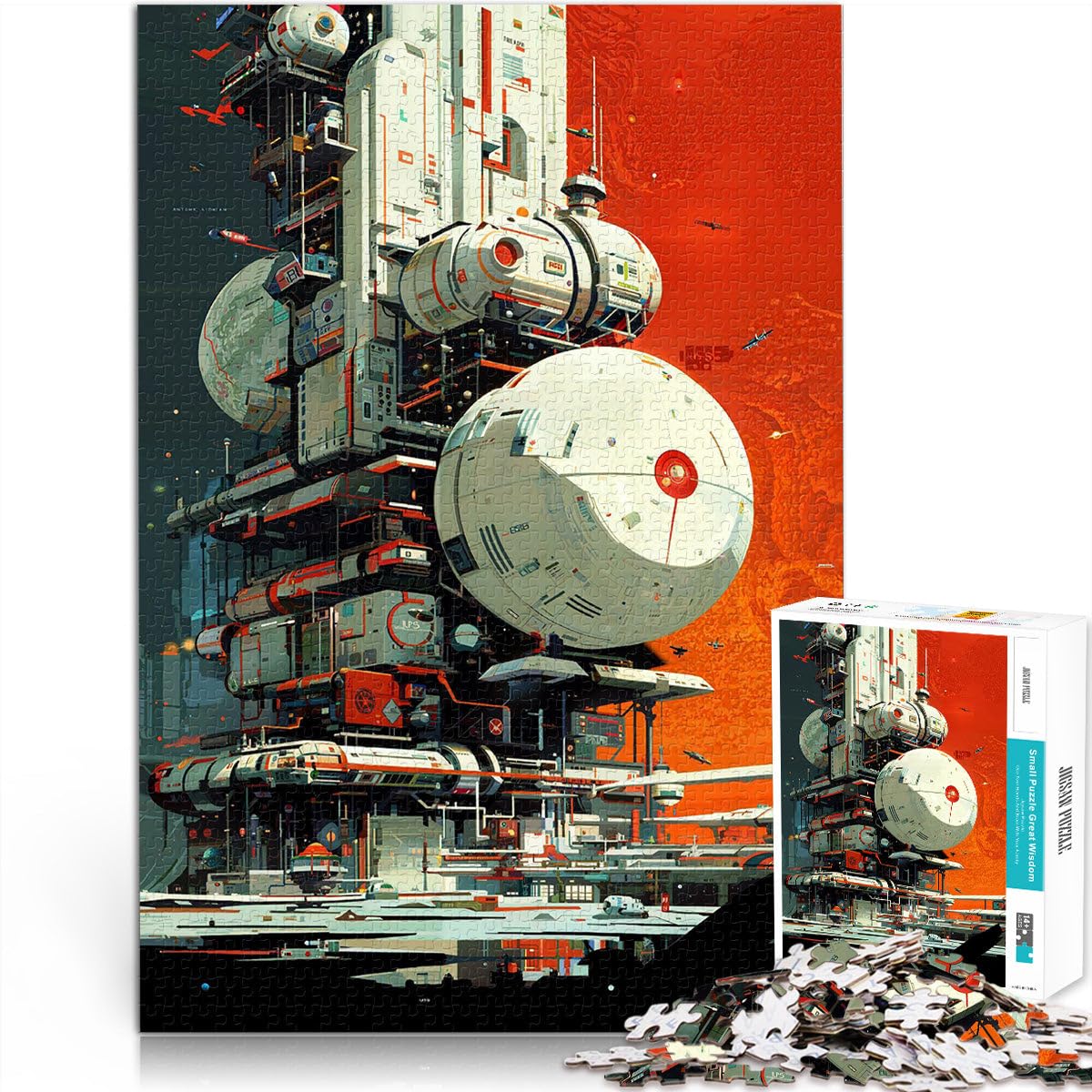 Puzzles for Adults 1000 Piece retrofuturism Interessante Stressreduzierung eignet sich ideal als Geschenk für die ganze Familie52x38cm — image 1
