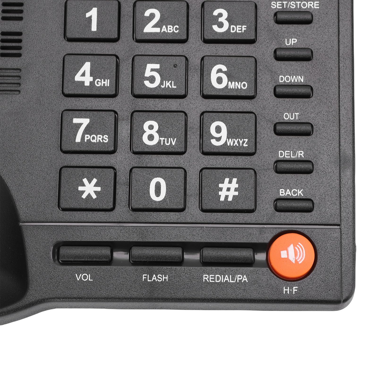 SENECESLI Telefono fisso cablato con segreteria telefonica digitale con riconoscimento chiamante, suoneria di chiamata regolabile tramite tasti grandi, nessuna alimentazione necessaria per le