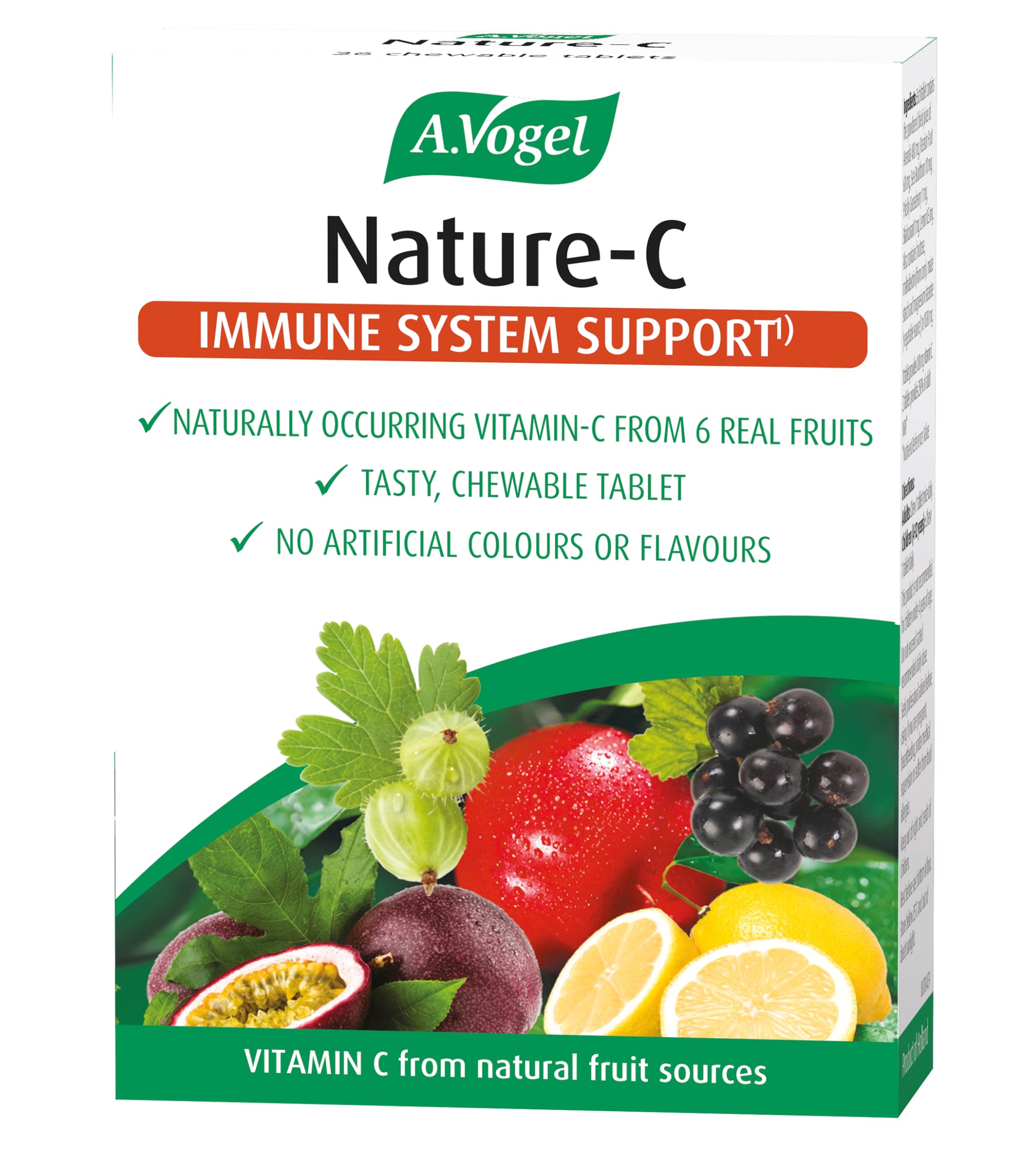 Nature-C | Chewable Vitamin C Tablets for Immune Support* | from Natural Fruit Sources | 36 Tablets
