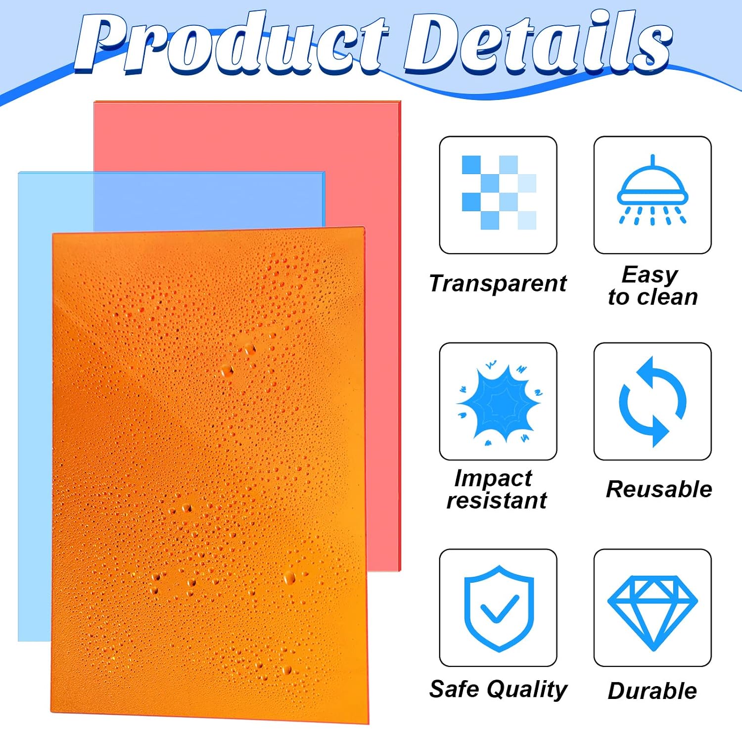 6 Pcs Colored Cast Acrylic Sheet 8 x 12 Inch Laser Cutting Acrylic Translucent Color Acrylic Sheet 2 mm Thick Acrylic Glass Sheet DIY Materials for Crafts Signs Home Decor Art Photography Painting