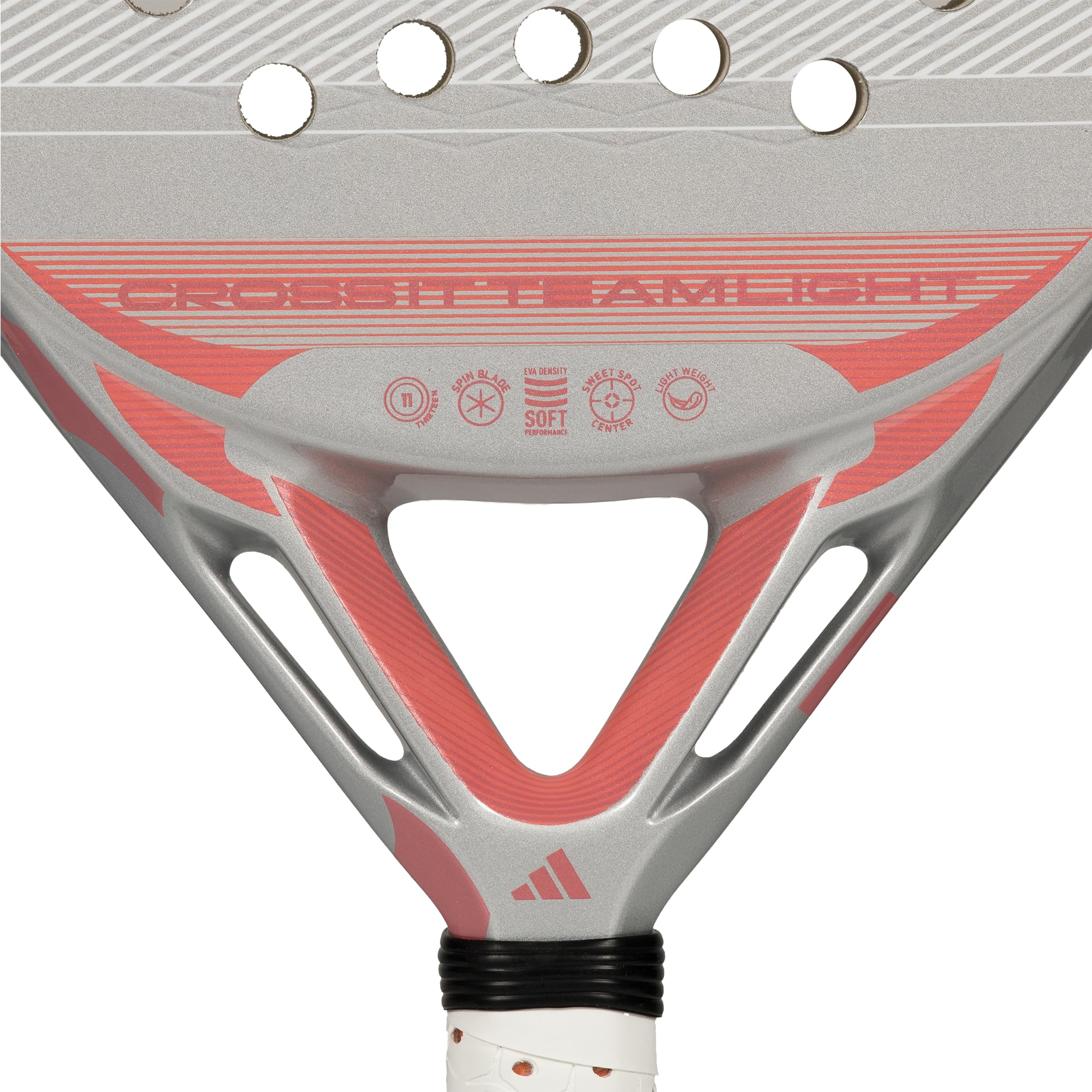 Pala de pádel adidas Cross IT Team Light 2026,Gris,Forma Redonda, Fibra de Vidrio, Goma eva Soft Performance