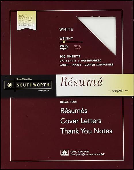 Southworth 100 Cotton Resume Paper - 81QWYW M7wL. AC SX466