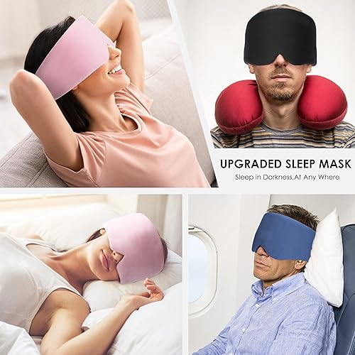 Miniatura 4 de FRESHME Máscara para dormir de algodón puro hecha a mano y antifaz de presión cero para dormir, ajustable, suave y cómoda, para hombres y mujeres,