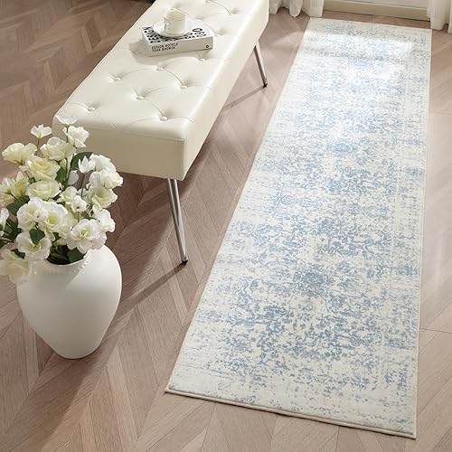 Alfombra lavable para pasillo de 2 x 6 alfombra de entrada, cocina, dormitorio, baño, alfombra antideslizante con respaldo de goma (verdemarfil, 2 x