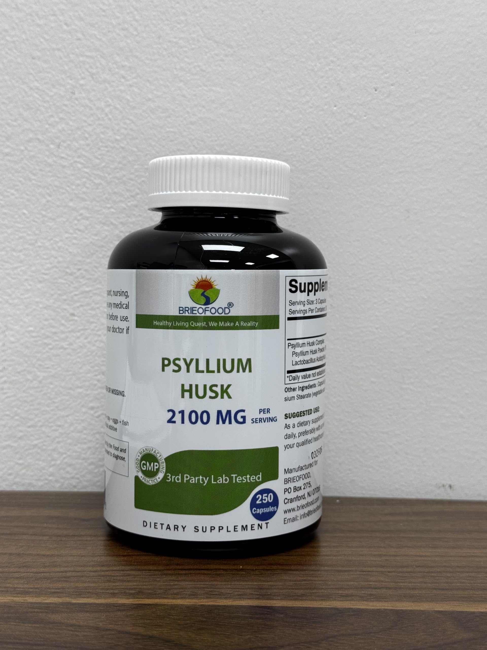 Brieofood Psyllium Husk Fiber Supplement