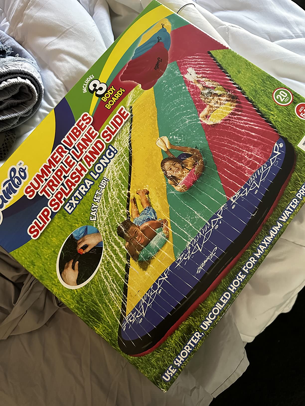 9/mo Finance Jambo XL Slip Splash and Slide with 3 BodyBoards