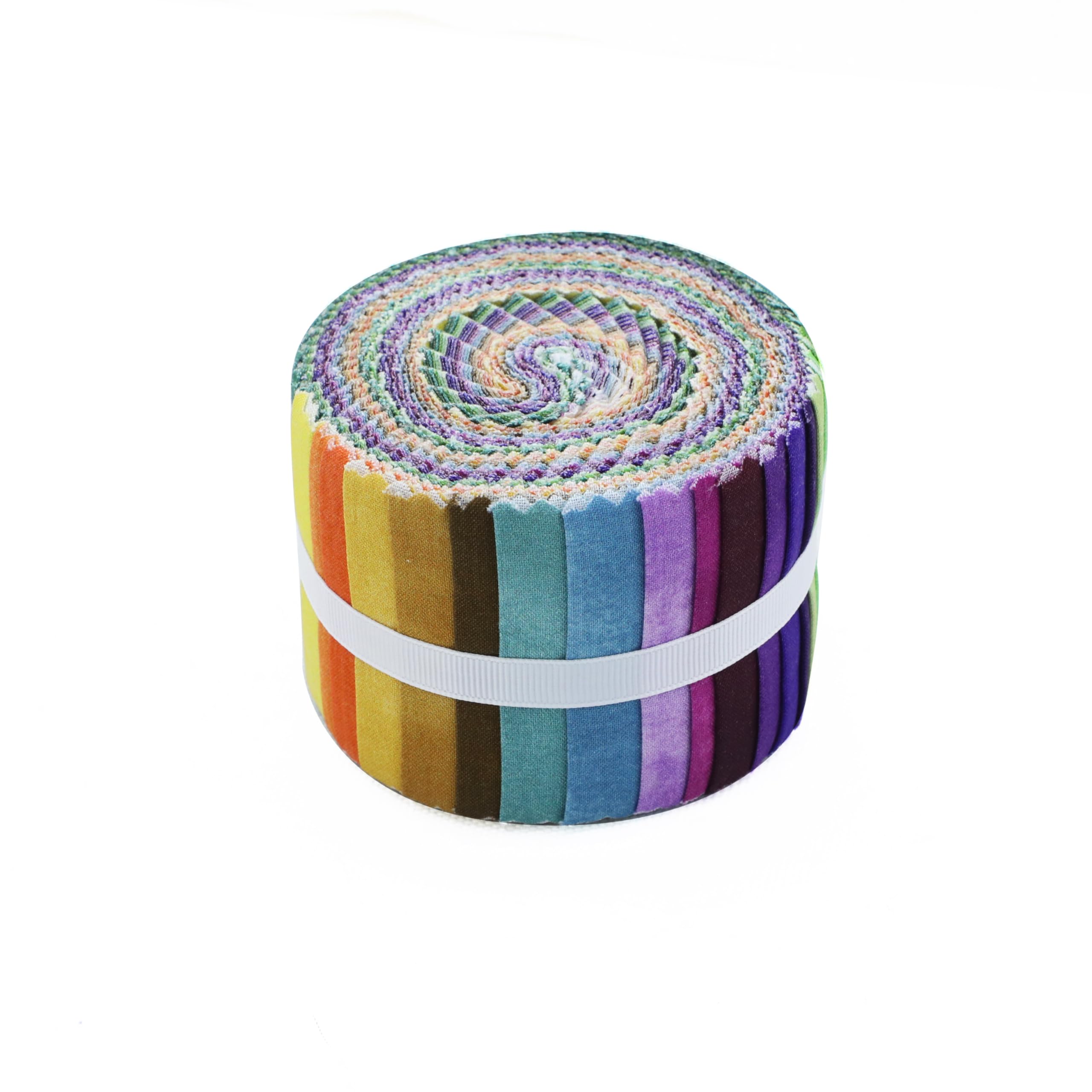 Craftsfabrics Solid 2.5'' X 44'' Plain Colors 20Pcs Jelly Roll Strips 100% Cotton Pre-Cut Fabric For Quilting, Scrapbooking, Sewing, Arts & Crafts, Patchwork