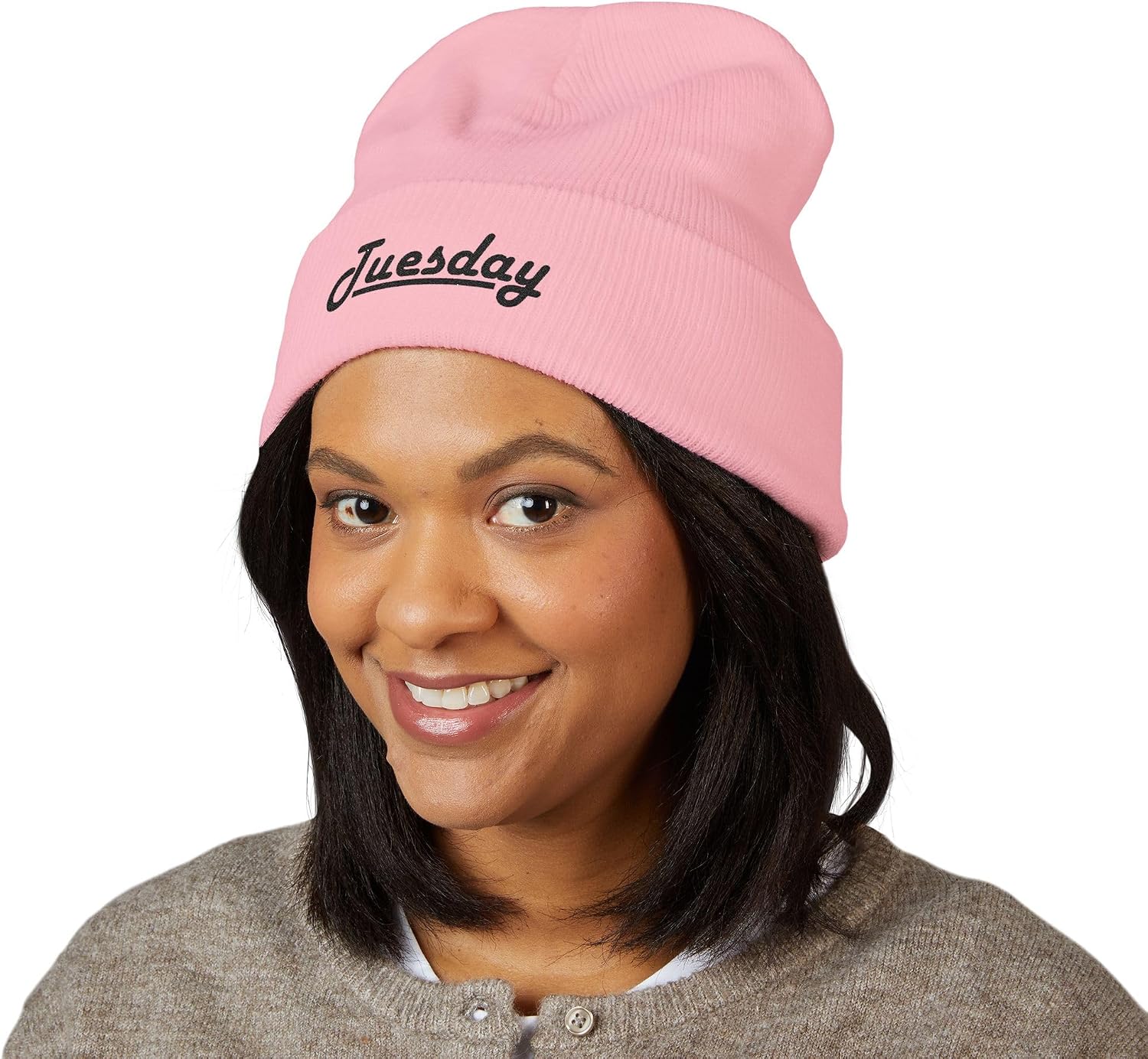 Premium Classic Cuffed Beanie Hat Gift with Embroidery - Tuesday Theme