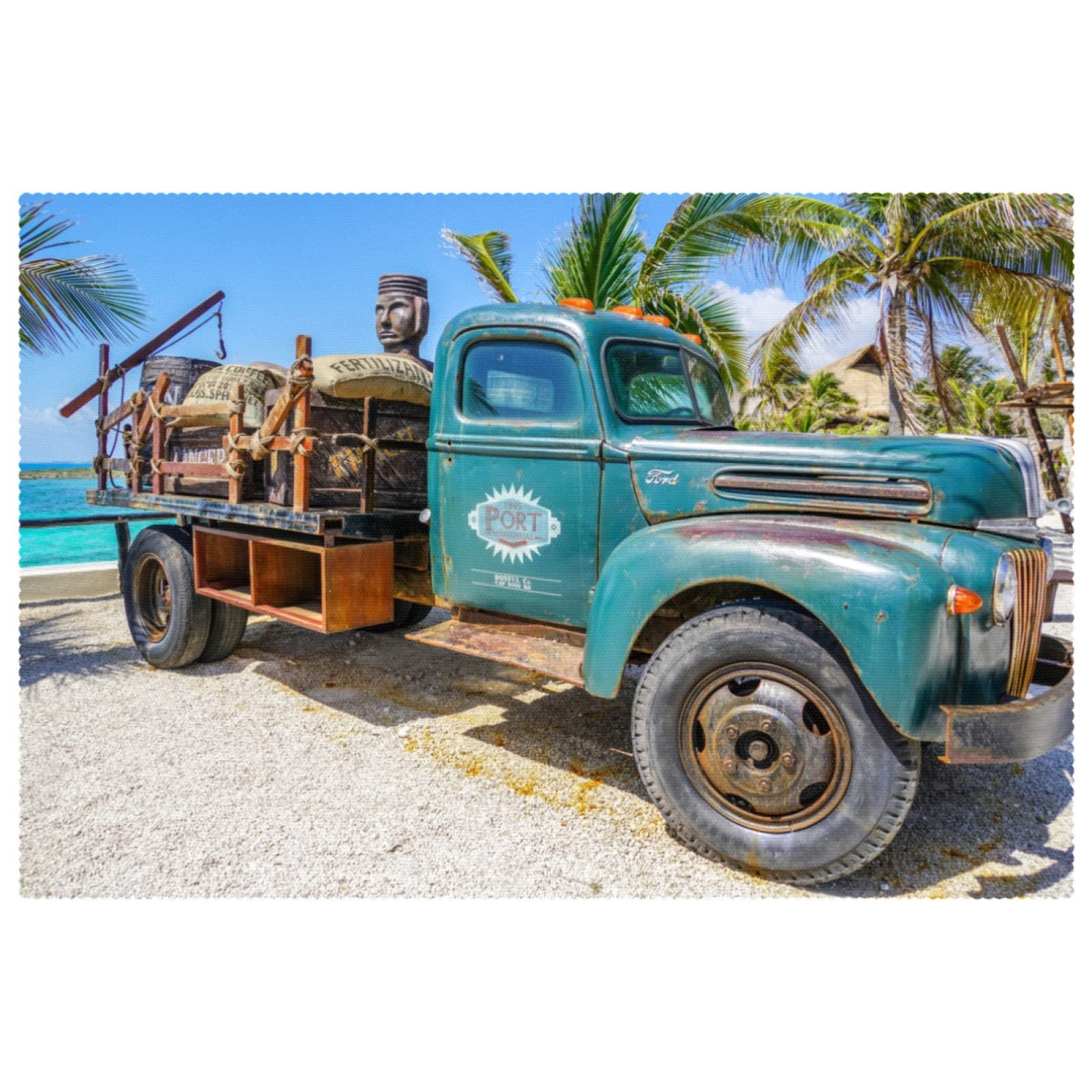 Sets de table de qualité supérieure Truck under the Sun, protection élégante 30x45cm