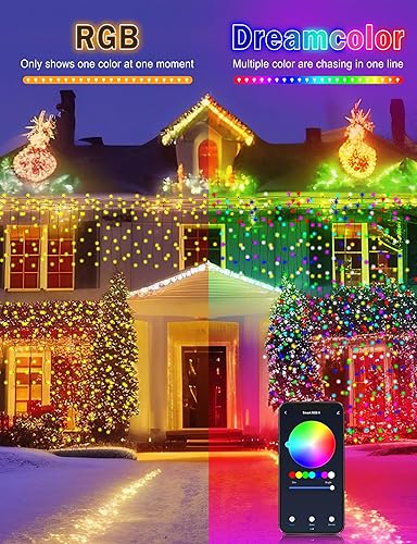 Miniatura 2 de Luces de Navidad inteligentes de 75 pies, 200 luces LED inteligentes con RGB + 16 millones de colores, luces inteligentes de Navidad, decoración de