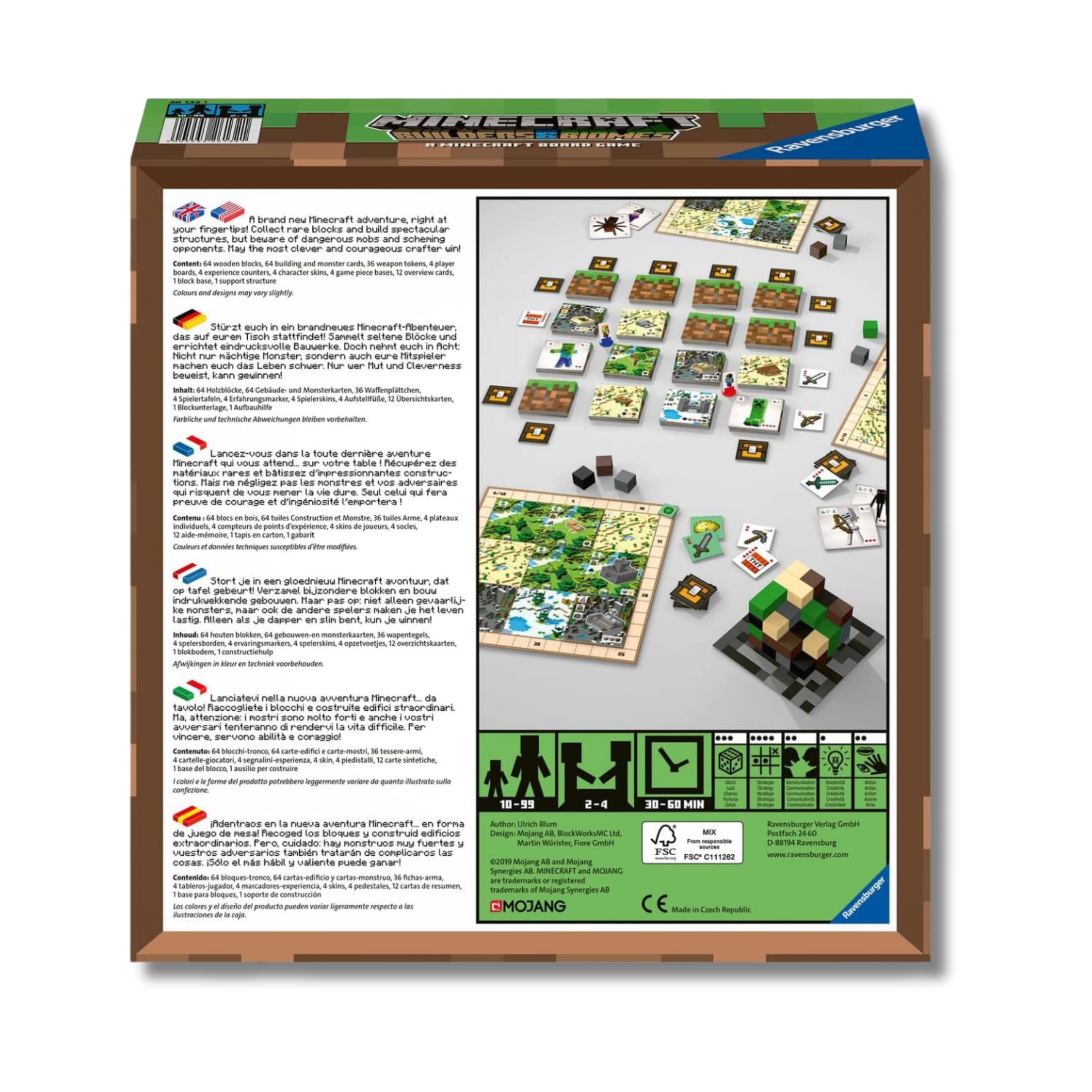 Ravensburger - Minecraft Builders & Biomes, Juego para 2-4 Jugadores, 10+