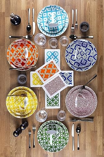 Casablanca - Juego de vajilla de porcelana para 6 personas, 24 piezas, apto para lavavajillas