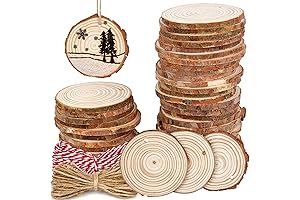 Colovis Unfinished Wood Circles: 50 Natural 2.4"-2.8" Wooden Slices for Your DIY Projects