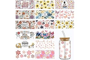 UV DTF Vinyl Cup Wraps for Glass 16OZ Libbey Cups