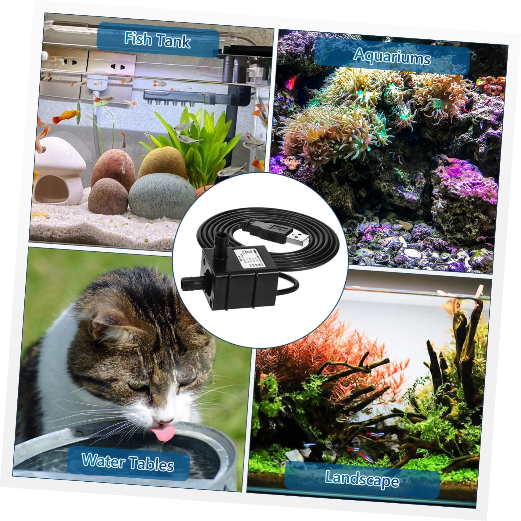 Supvox 3stücke Mini Usb Wasserpumpe Für Aquarien Und Katzentränken Tauchpumpe Mit Installieren Langlebig Und Vielseitig Einsetzbar Für Wasserstellen Und Teiche