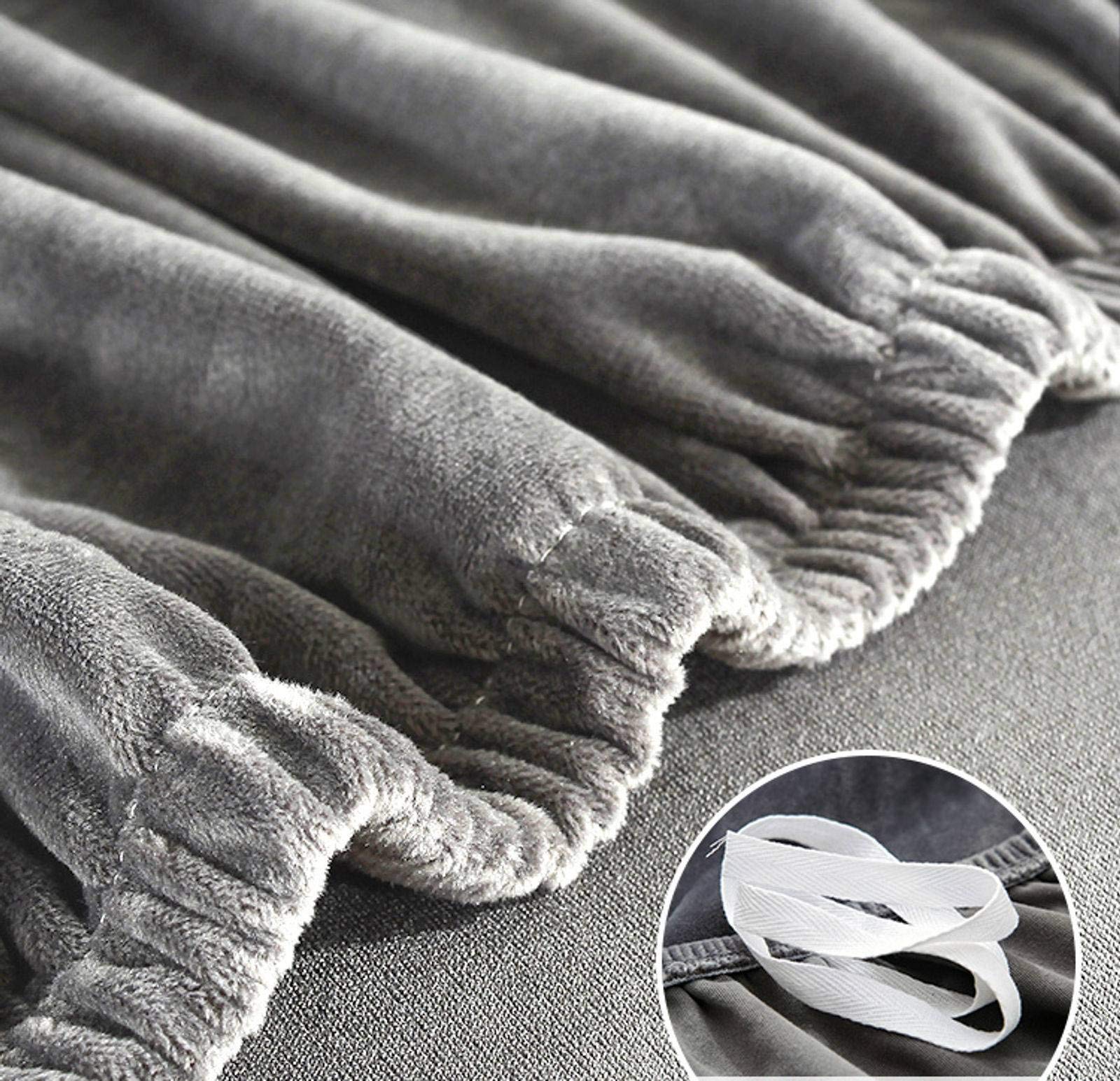 Fluwelen Bank Hoes L Vorm, Stretch Hoekbank Hoes Met Kussenhoezen, Sofa