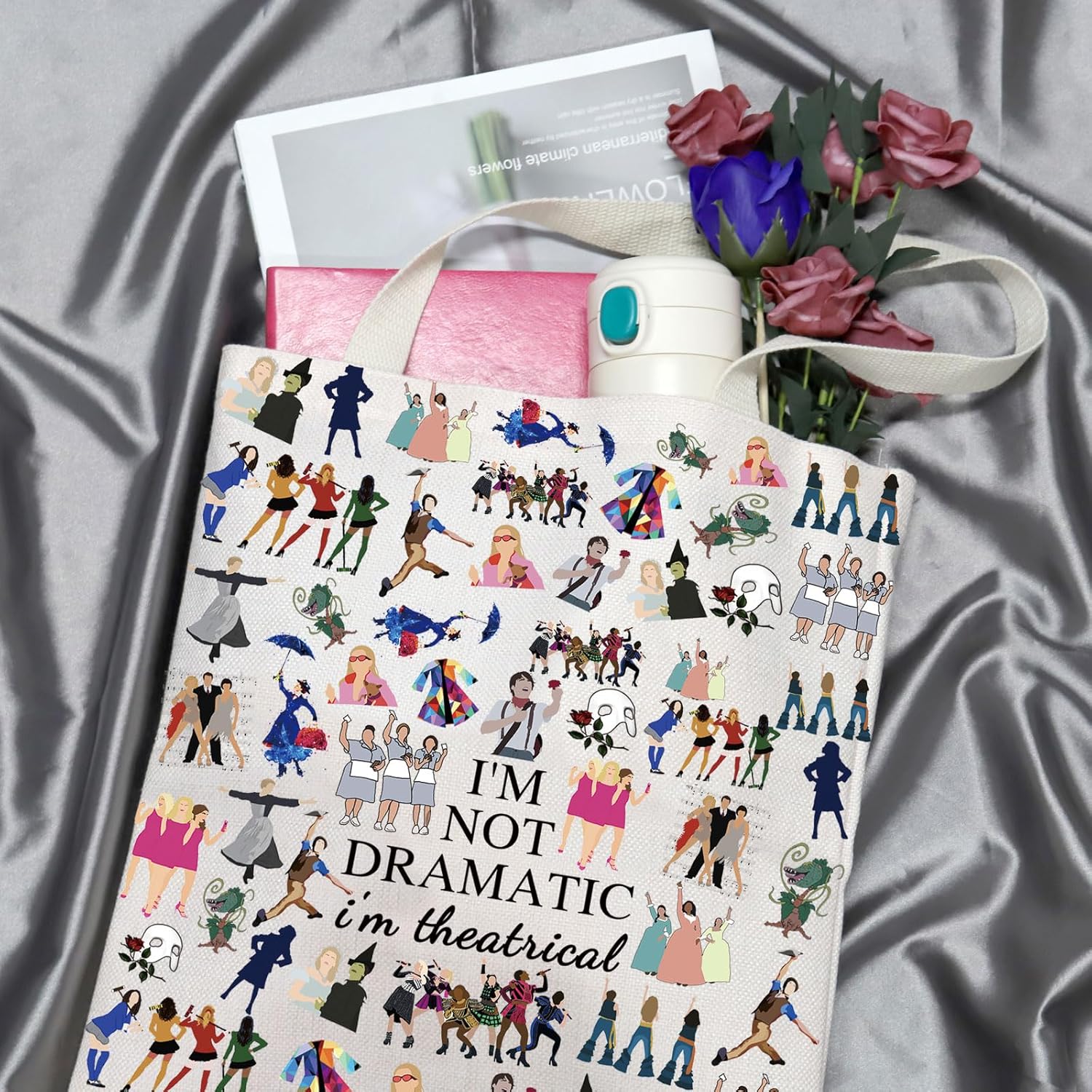 GJTIM Musical Gift Theatre Bag I'm Not Dramatic I'm Theatrical Musical Theatre Gift Zipper Pouch - Image 3