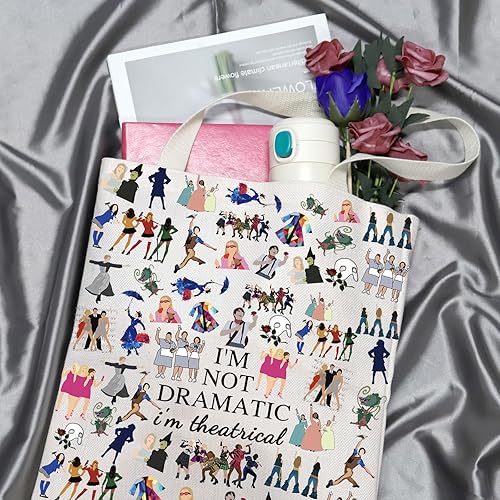 Miniatura 3 de GJTIM Bolsa de teatro musical de Broadway I'm Not Dramatic I'm Theatrical Musical Theatre Gift West End Broadway con cremallera