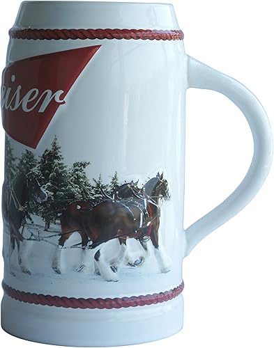 Budweiser Humpen, jarra para cerveza Holiday Stein, 31oz, 2016