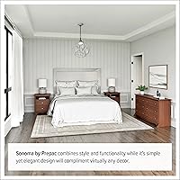 Vista 102 de Prepac Cómoda rústica estilo casa de campo, cómoda negra para dormitorio, cómoda con 5 cajones de 18.5 pulgadas de profundidad x 27.5 pulgadas