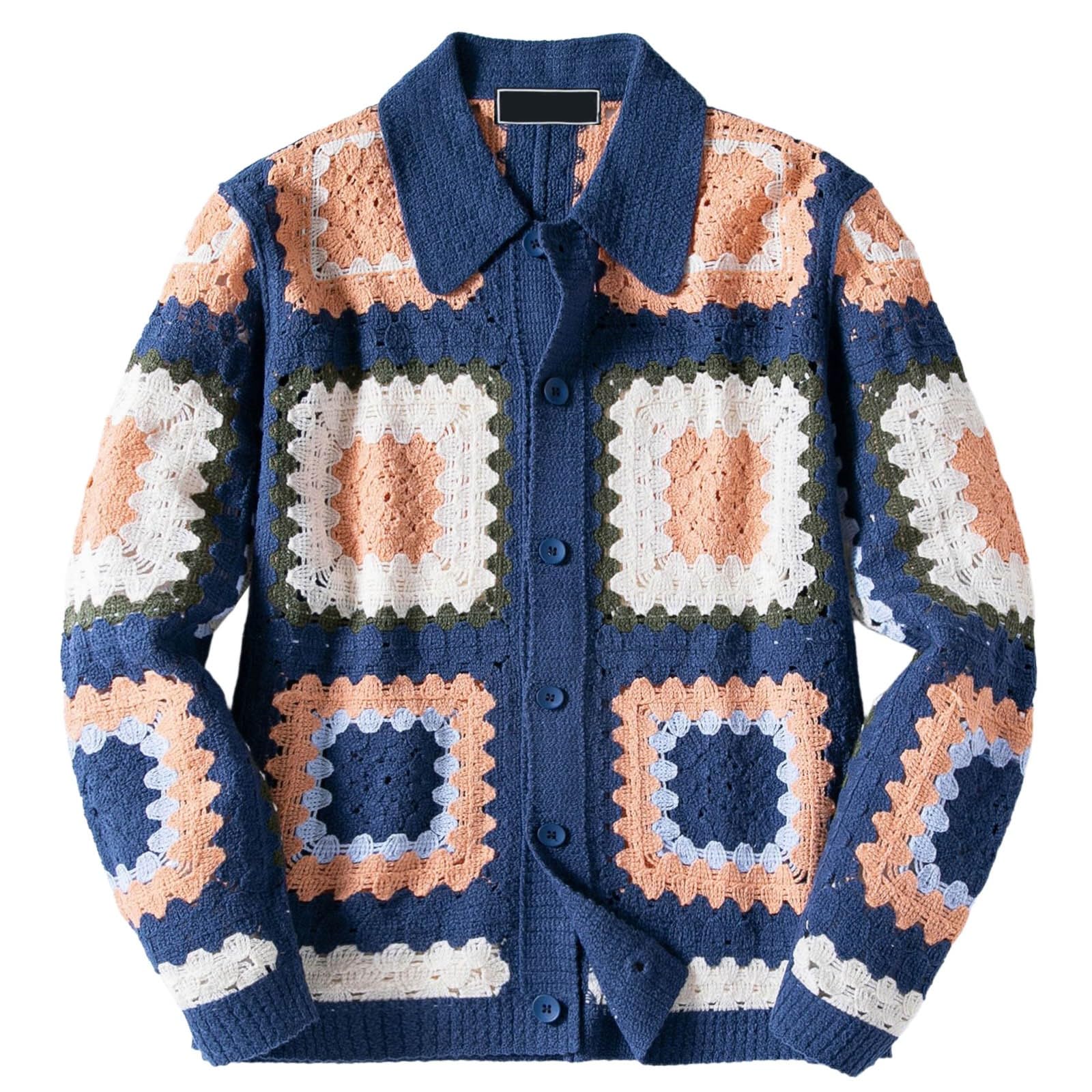Cardigan Hombre Botones, Chaqueta De Lana Hombre Manga Larga con Un Solo Botonadura con Bolsillo Abrigo Color Sólido Informal con Botones Suéter Grande Suéter Otoño Invierno
