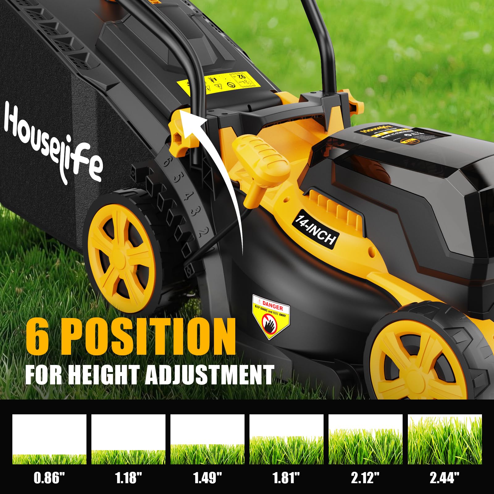 Amazon.com : 40V Cordless Lawn Mower Compatible with Dewalt 2x20V